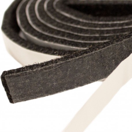 40mm Width x 5m Length Self-Adhesive Felt Furniture Pad Roll Felt Strip Black 2.5 mm T